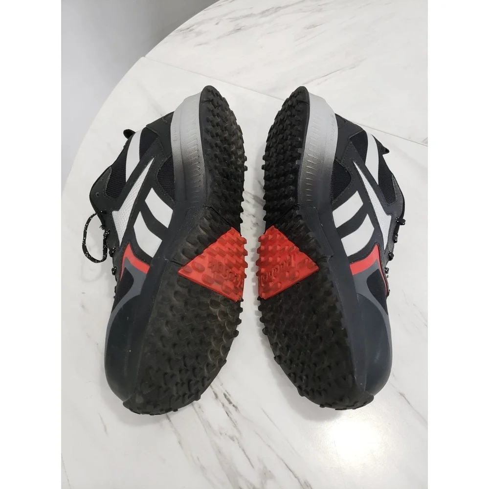 USED VERY CLEAN 10 WIDE -Reebok Work Lavante Trail 2 Safety Shoe Black Red Men's